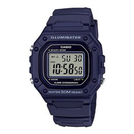 CASIO TIMELESS COLLECTION Mod. SPORT ILLUMINATOR WR 50M, ALARM, CHRONOGRAPH - BLUE - WW.W-218H-2AVDF - Teknashop Ltd