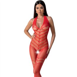 PASSION - BS100 BODYSTOCKING RED ONE SIZE - D-236371