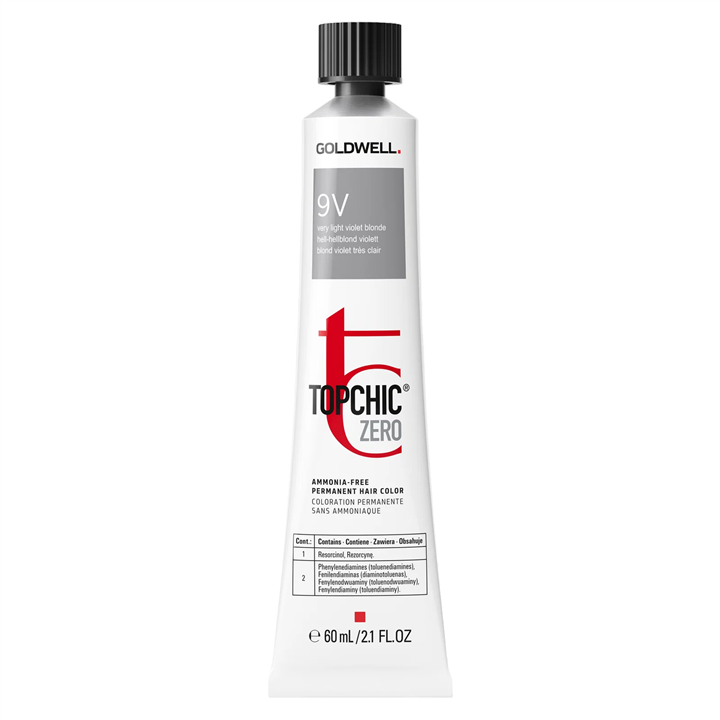 Goldwell, TopChic Zero, Permanent Hair Dye, 9V Violet Blonde, 60 ml - Teknashop Ltd