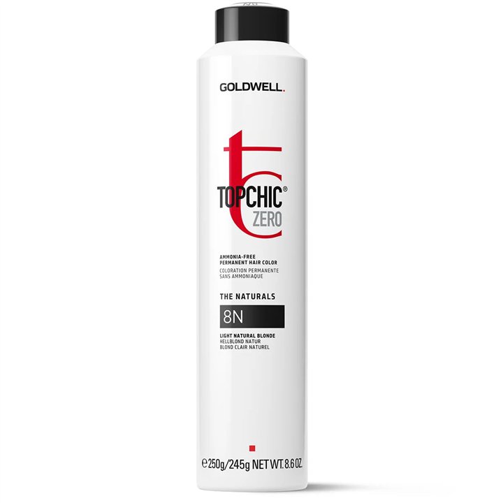 Goldwell, TopChic Zero, Permanent Hair Dye, 8N Light Natural Blonde, 250 ml - Teknashop Ltd