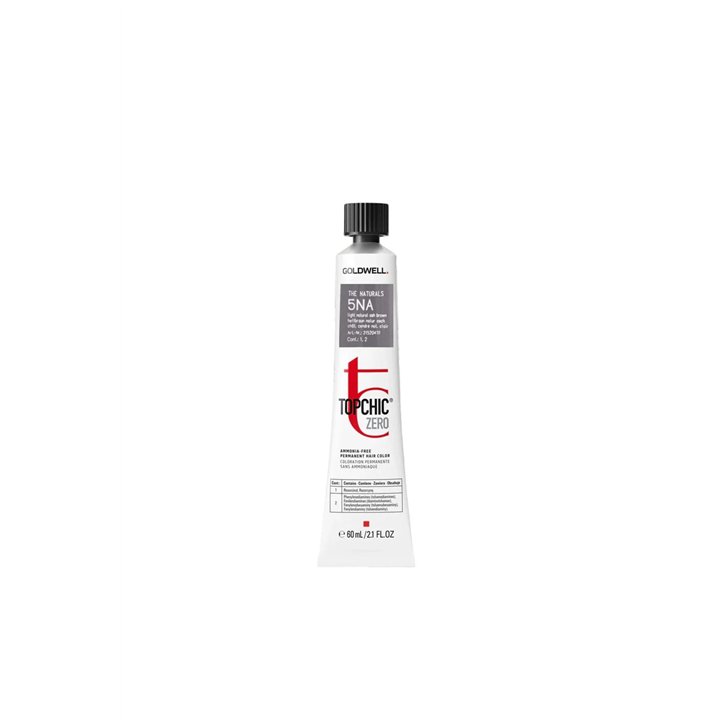 Goldwell, TopChic Zero, Permanent Hair Dye, 5NA Light Natural Ash Brown, 250 ml - Teknashop Ltd