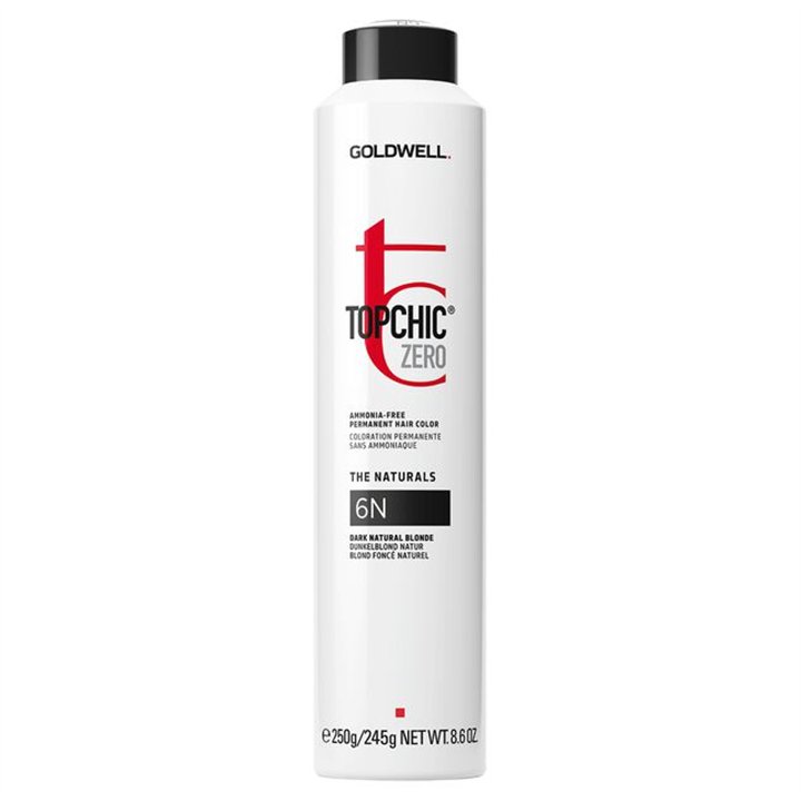 Goldwell, TopChic Zero, Permanent Hair Dye, 6N Dark Natural Blonde, 250 ml - Teknashop Ltd