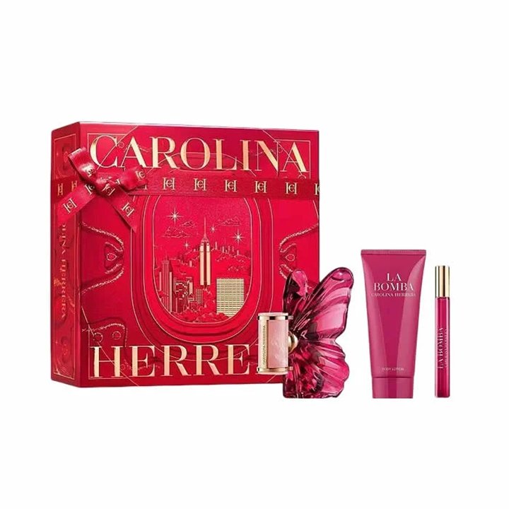 Carolina Herrera La Bomba Eau De Parfum Spray 80ml Set 3 Pieces - woman