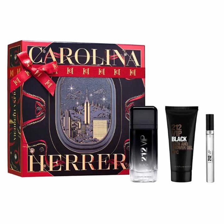 Carolina Herrera 212 Vip Eau De Toilette Spray 100ml Set 3 Pieces - unisex