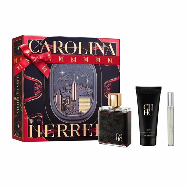 Carolina Herrera Ch Men Eau De Toilette Spray 100ml Set 3 Pieces - unisex