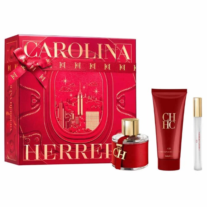 Carolina Herrera Ch Eau De Toilette Spray 100ml Set 3 Pieces - unisex