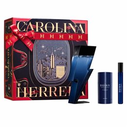 Carolina Herrera Bad Boy Cobalt Eau De Parfum Spray 100ml Set 3 Pieces - unisex