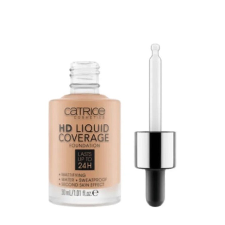 Catrice Hd Liquid Coverage Foundation Lasts Up Tp 24h 040 Warm Beige 30ml - unisex