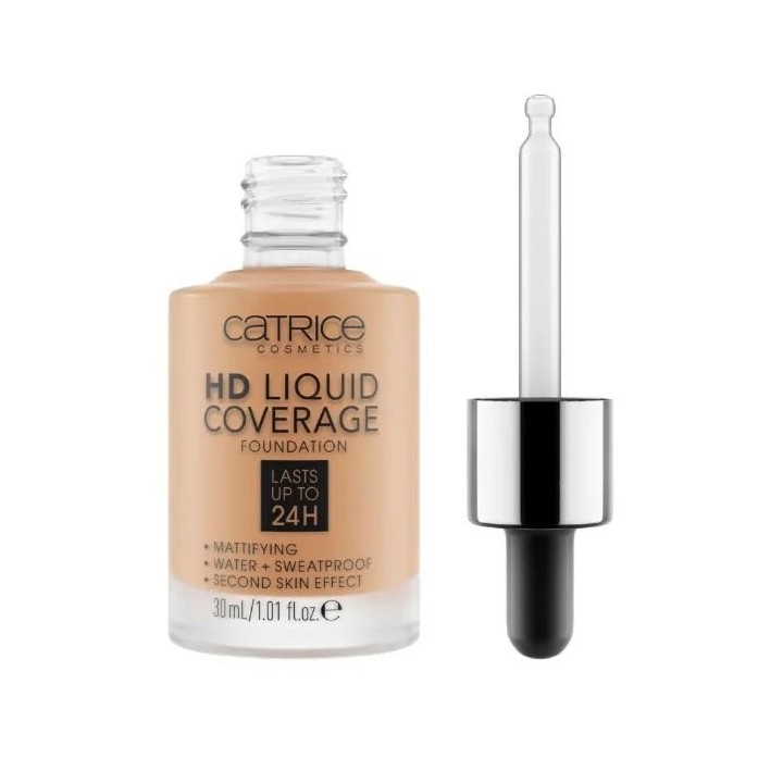 Catrice Hd Liquid Coverage Foundation Lasts Up Tp 24h 046 Camel Beige 30ml - unisex