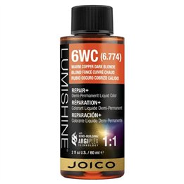 Joico, LumiShine, Demi-Permanent Hair Dye, 6WC Warm Copper Dark Blonde, 60 ml