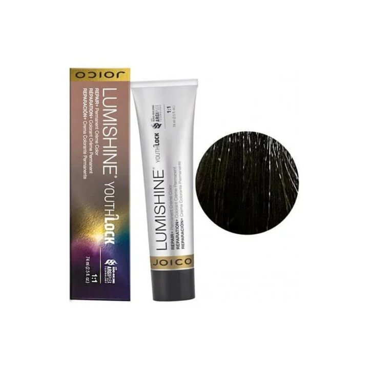 Joico, Youth Lock, Permanent Hair Dye, 3NNA Natural Ash Dark Brown, 74 ml