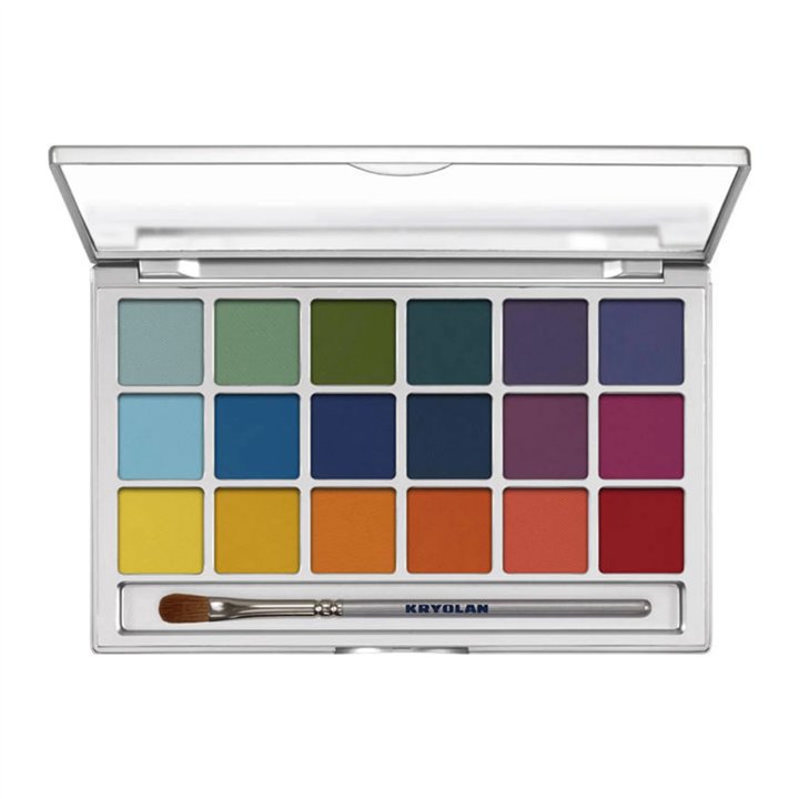 Kryolan, Variety, Eyeshadow Palette, 18 Shades, 20 g