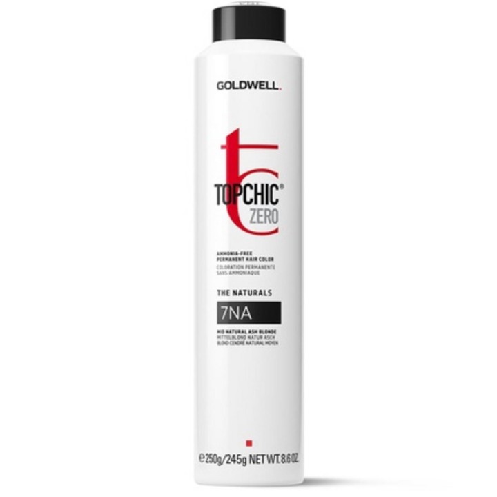 Goldwell, TopChic Zero, Permanent Hair Dye, 7NA Mid Natural Ash Blonde, 250 ml