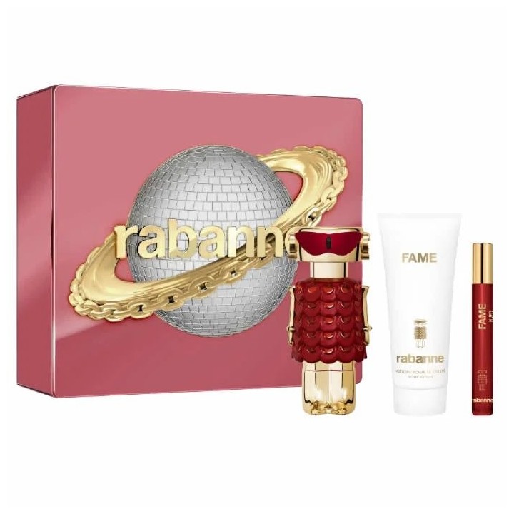 Rabanne Fame In Love Parfum Elixir Spray 80ml Set 3 Pieces - woman