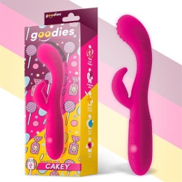 Cakey G-Spot and Rabbit Vibe USB Silicone Fuchsia - LP-897