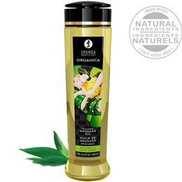 SHUNGA - ORGANIC MASSAGE OIL GREEN TEA 240 ML - D-237830 - Teknashop Ltd