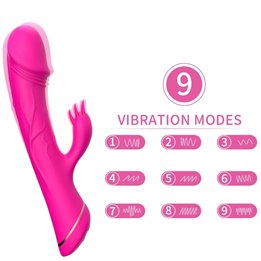 ARMONY - DILDO VIBRATOR RABBIT SILICONE FUCHSIA - D-237927 - Teknashop Ltd