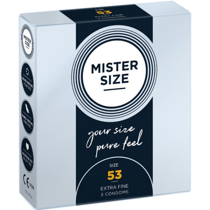 MISTER SIZE - CONDOM SIZE M 53 MM (3 UNITS) - D-242271 - Teknashop Ltd