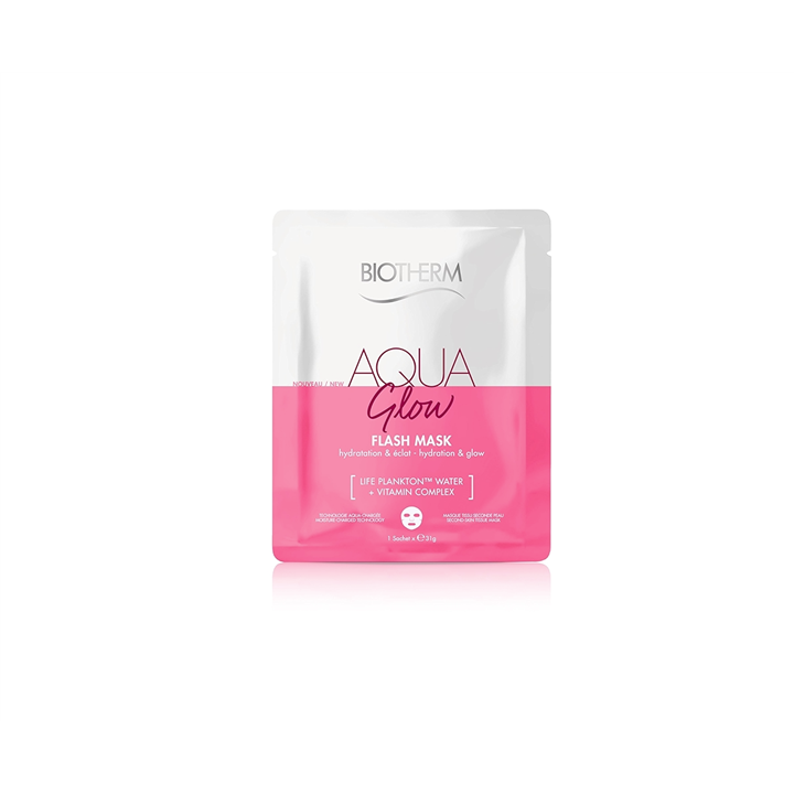 Biotherm, Aqua Flash, Glowing, Sheet Mask, For Face, Weekly or as needed, 31 g