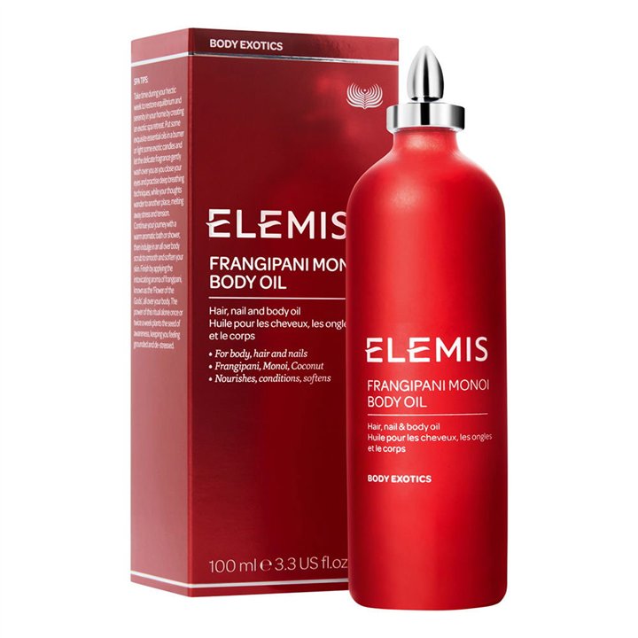 Elemis, Frangipani Monoi, Hydrating & Nourishing, Body Oil, For Body & For Hair & For Nails, Day & Night, 100 ml