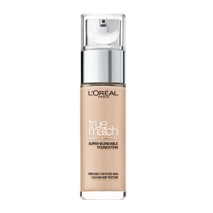 L'Oreal Paris, True Match, Natural Finish, Liquid Foundation, 1R1C, Rose Ivory, SPF 17, 30 ml