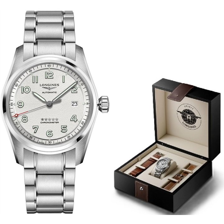 LONGINES - SPIRIT COLLECTION CHRONOMETER SPECIAL PACK 3 STRAPS - WW.L38104739 - Teknashop Ltd