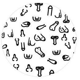 DIABLO PICANTE - ROUND PENIS COASTERS 10 UNITS - D-245428