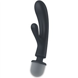 SATISFYER - TRIPLE LOVER RABBIT VIBRATOR MASSAGER GREY - D-237605 - Teknashop Ltd