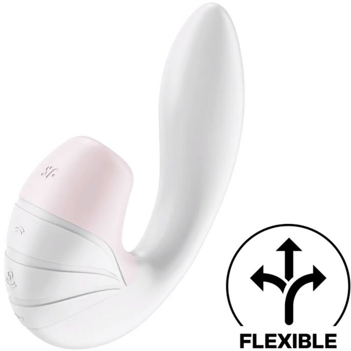 SATISFYER - SUPERNOVA AIR PULSE STIMULATOR & VIBRATION WHITE - D-231191