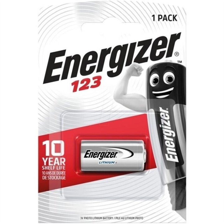 ENERGIZER - LITHIUM BATTERY PHOTO CR123 3V BLISTER*1 - D-246651 - Teknashop Ltd