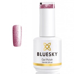 Bluesky, Bluesky, Shimmer Glitter, Semi-Permanent Nail Polish, Grapefruit Sparkle, 15 ml