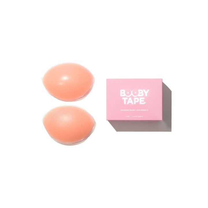Set, Booby Tape, Booby Tape, Silicone Breast Inserts, Secured With Booby Tape, Lingerie Accessories, Nude, Silicone, A-C Cup, 2 