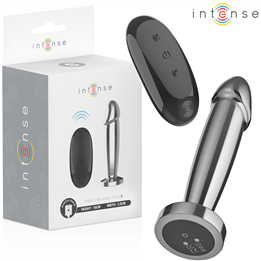 INTENSE - ANAL PLUG 10 VIBRATIONS METAL DILDO WITH REMOTE CONTROL S - D-243390