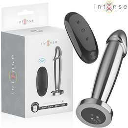 INTENSE - ANAL PLUG 10 VIBRATIONS METAL DILDO WITH REMOTE CONTROL M - D-243391