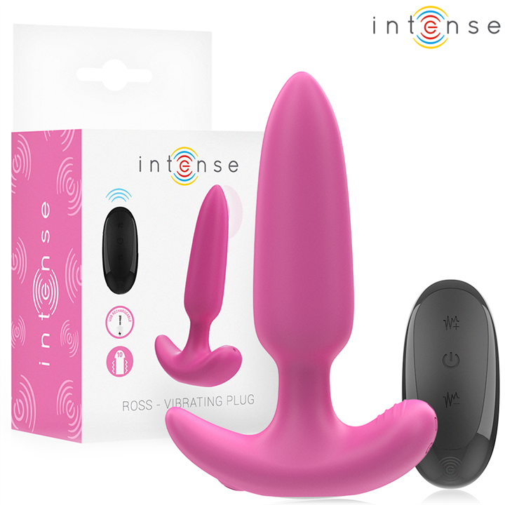 INTENSE - ROSS ANAL PLUG 10 VIBRATIONS PINK REMOTE CONTROL - D-244459