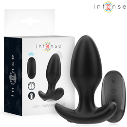 INTENSE - JOEY ANAL PLUG 10 VIBRATIONS BLACK REMOTE CONTROL - D-244460