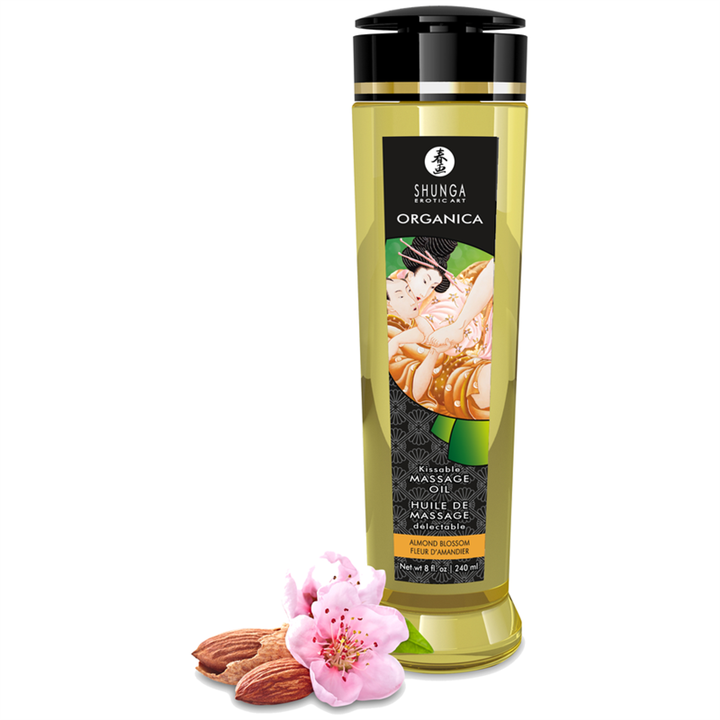 SHUNGA - ORGANICA EDIBLE MASSAGE OIL ALMOND BLOSSOM 240 ML - D-247153