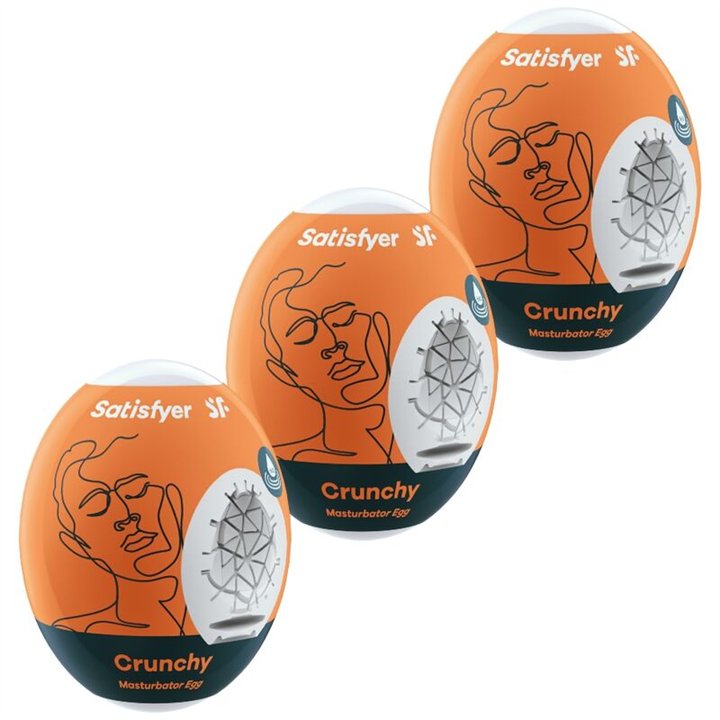 SATISFYER - 3 MASTURBATOR EGGS CRUNCHY - D-231037