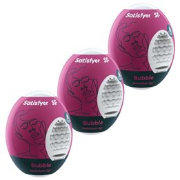 SATISFYER - 3 MASTURBATOR EGGS BUBBLE - D-231041