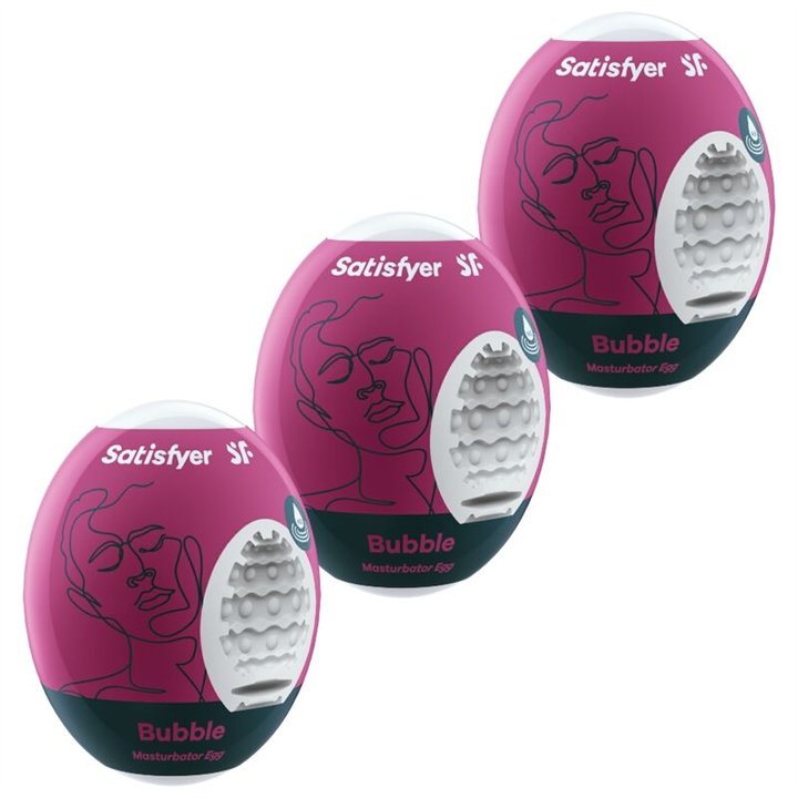 SATISFYER - 3 MASTURBATOR EGGS BUBBLE - D-231041