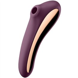 SATISFYER - DUAL KISS AIR PULSE VIBRATOR WINE RED - D-231141
