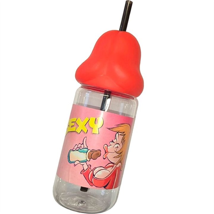 DIABLO PICANTE - PENIS SHAPED 360 ML BABY BOTTLE RED - D-242381