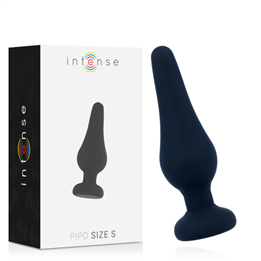 INTENSE - ANAL PLUG PIPO S BLACK SILICONE 9.8 CM - D-216039