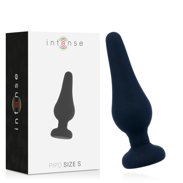 INTENSE - ANAL PLUG PIPO S BLACK SILICONE 9.8 CM - D-216039