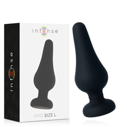 INTENSE - ANAL PLUG PIPO L BLACK SILICONE 13 CM - D-216041