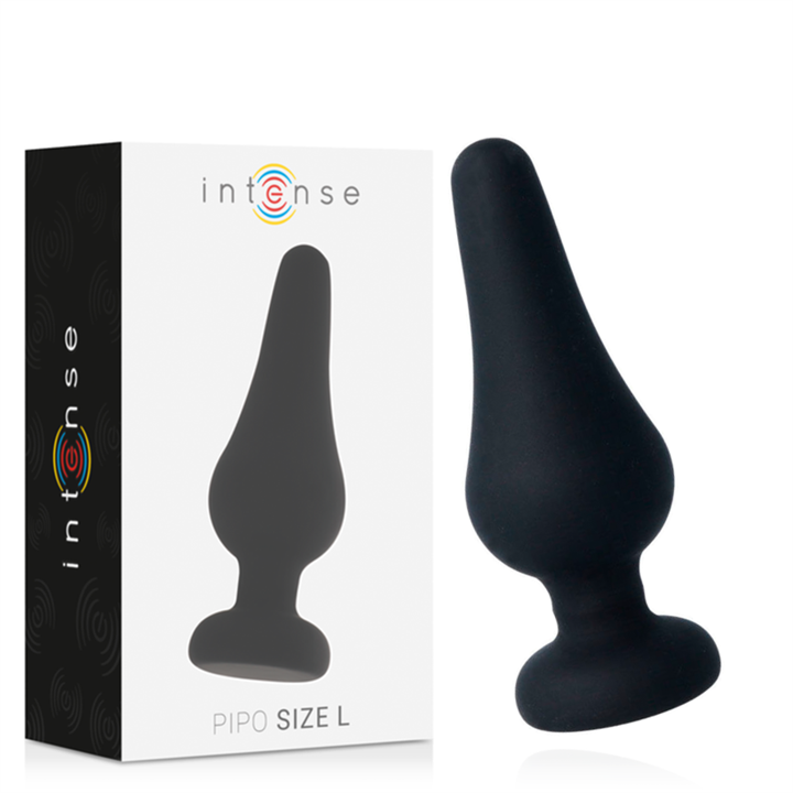 INTENSE - ANAL PLUG PIPO L BLACK SILICONE 13 CM - D-216041