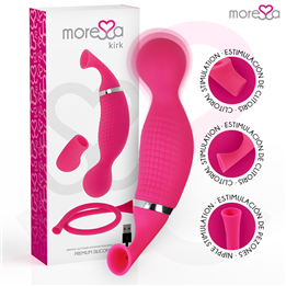 MORESSA - KIRK DUO SUCTION + MULTI-PERFORMANCE MASSAGER PREMIUM SILICONE RECHARGEABLE - D-213234 - Teknashop Ltd