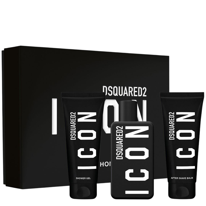 Set Dsquared 2: Icon, Eau De Parfum, For Men, 100 ml + Icon, Shower Gel, All Skin Types, 100 ml + Icon, Moisturizing, After-Shav