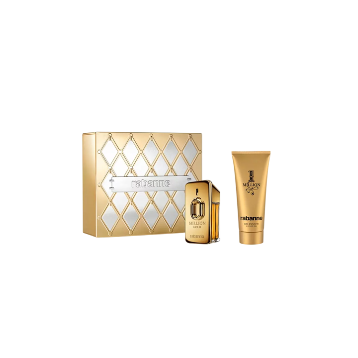 Set Paco Rabanne: Million Gold, Eau De Parfum, For Women, Refillable, 50 ml + Million Gold, Shower Gel, 100 ml - Teknashop Ltd