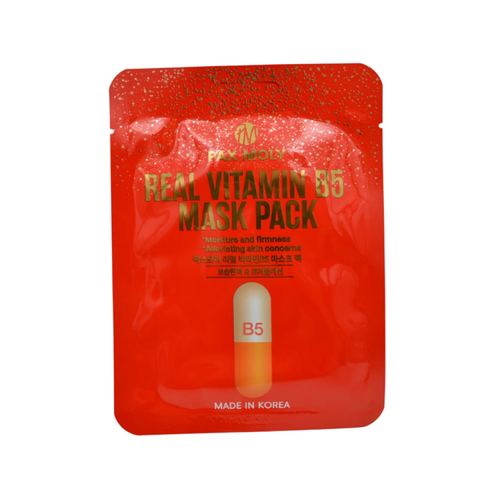 PaxMoly, Real Vitamin B5, Hydrating & Soothing & Repairing, Sheet Mask, Face, Day & Night, 25 ml - Teknashop Ltd